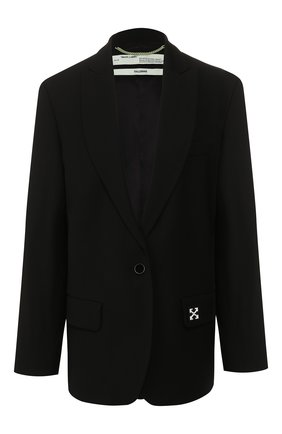 Женский жакет OFF-WHITE черного цвета по цене 114500 руб., арт. 0WEF032R205150681000 | Фото 1 Женский жакет OFF-WHITE черного цвета, арт. 0WEF032R205150681000 | Фото 1