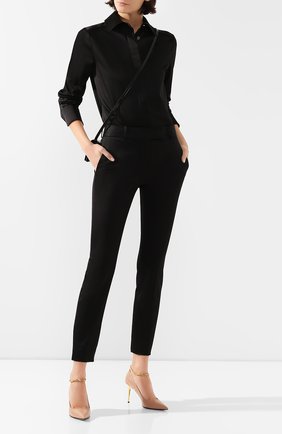 Женские хлопковые брюки со штрипками TOM FORD черного цвета по цене 116500 руб., арт. PAW302-FAX615 | Фото 2 Женские хлопковые брюки со штрипками TOM FORD черного цвета, арт. PAW302-FAX615 | Фото 2