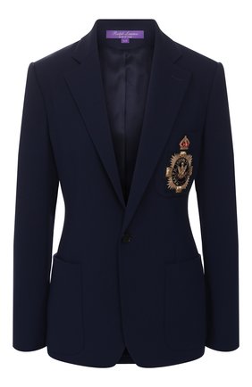 Женский шерстяной жакет RALPH LAUREN темно-синего цвета по цене 292500 руб., арт. 290797534 | Фото 1 Женский шерстяной жакет RALPH LAUREN темно-синего цвета, арт. 290797534 | Фото 1