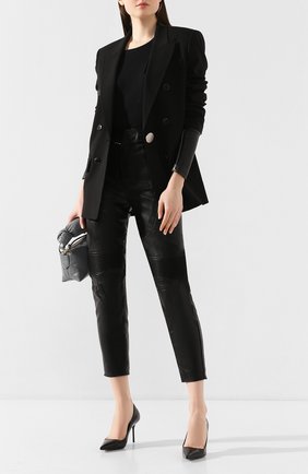 Женские брюки из эко-кожи STELLA MCCARTNEY черного цвета по цене 89950 руб., арт. 597926/SJB14 | Фото 2 Женские брюки из эко-кожи STELLA MCCARTNEY черного цвета, арт. 597926/SJB14 | Фото 2