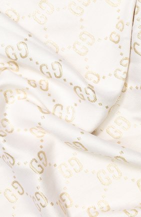 Детский платок GUCCI белого цвета по цене 15300 руб., арт. 574742/4K721 | Фото 2 Детский платок GUCCI белого цвета, арт. 574742/4K721 | Фото 2