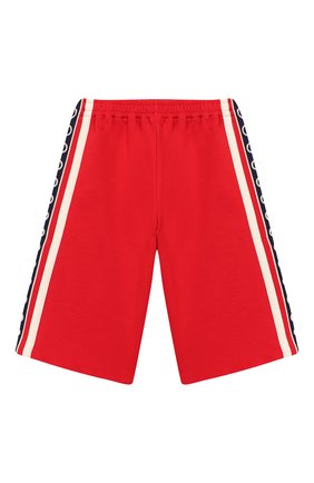 Детские хлопковые шорты GUCCI красного цвета по цене 16200 руб., арт. 591499/XJB4G | Фото 1 Детские хлопковые шорты GUCCI красного цвета, арт. 591499/XJB4G | Фото 1