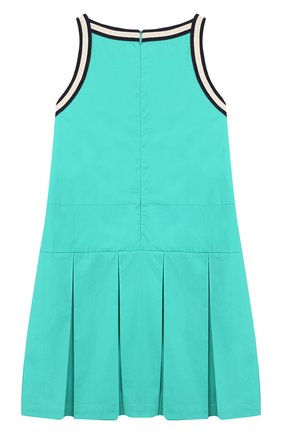 Детское хлопковое платье GUCCI зеленого цвета по цене 34850 руб., арт. 595341/ZB365 | Фото 2 Детское хлопковое платье GUCCI зеленого цвета, арт. 595341/ZB365 | Фото 2