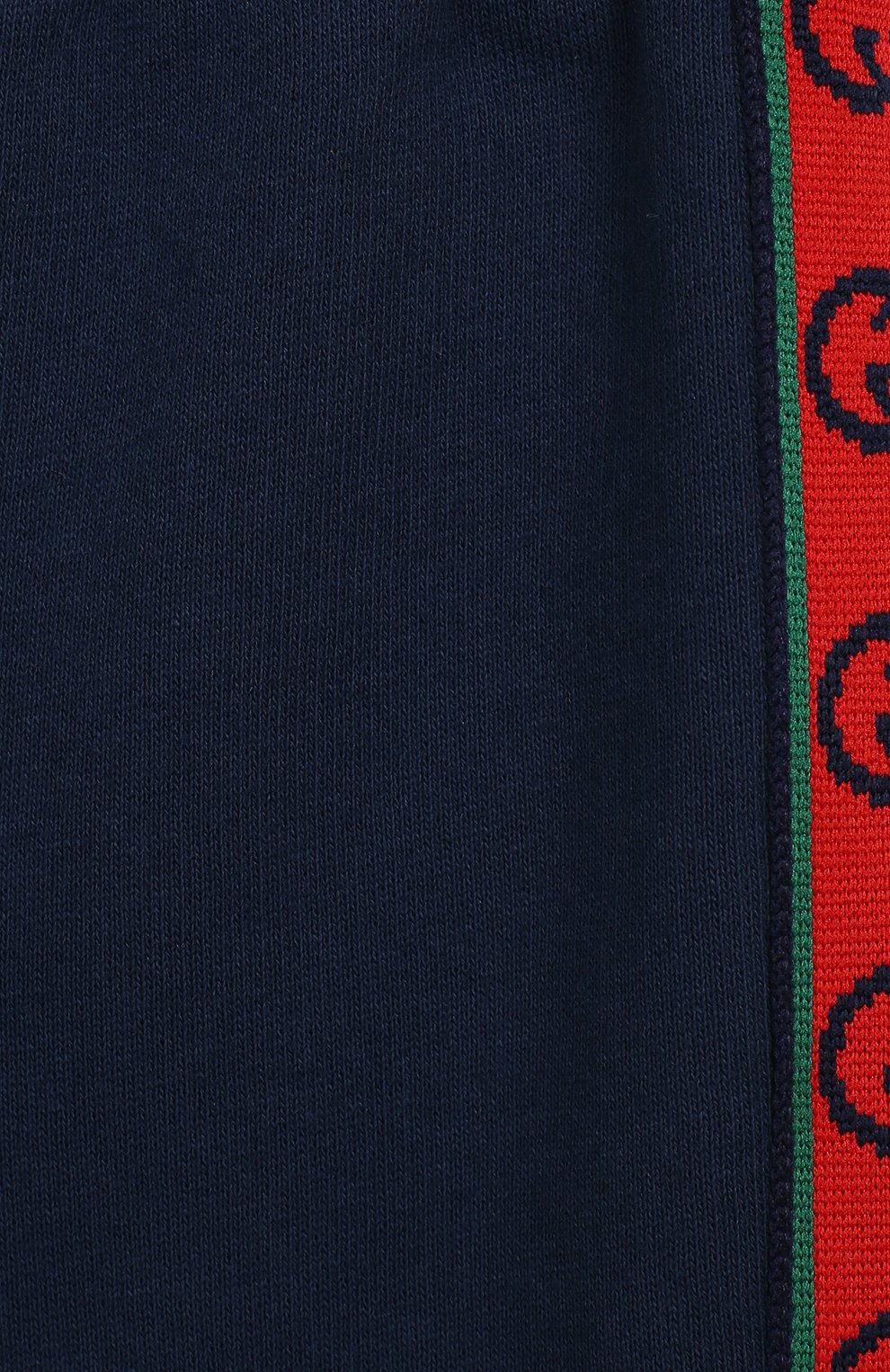 Детские хлопковые джоггеры GUCCI синего цвета по цене 14200 руб., арт. 600054/XJB4P | Фото 3 Детские хлопковые джоггеры GUCCI синего цвета, арт. 600054/XJB4P | Фото 3