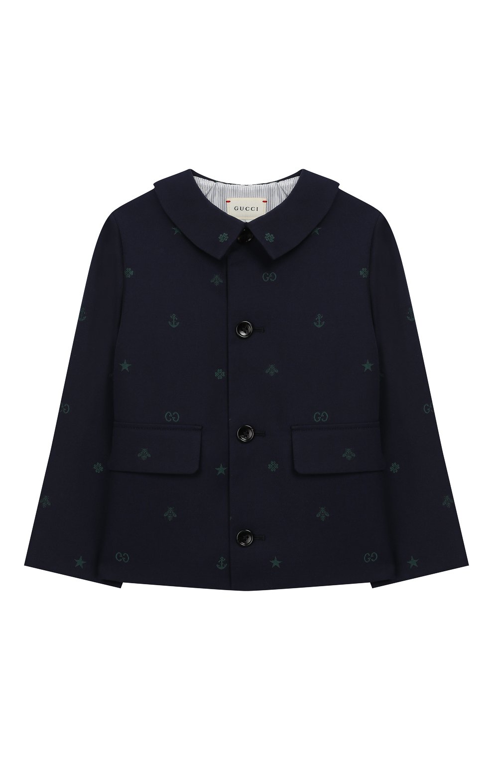 Детский хлопковый пиджак GUCCI синего цвета, арт. 600352/XWAHH | Фото 1