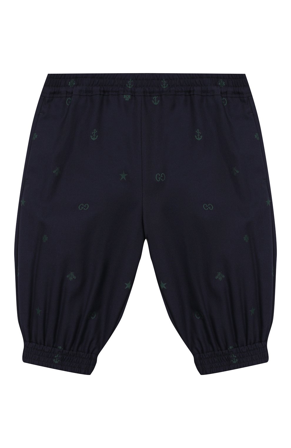 Детские хлопковые брюки GUCCI синего цвета, арт. 600353/XWAHH | Фото 1
