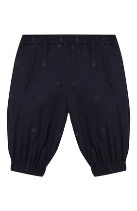 Детские хлопковые брюки GUCCI синего цвета по цене 42900 руб., арт. 600353/XWAHH | Фото 1 Детские хлопковые брюки GUCCI синего цвета, арт. 600353/XWAHH | Фото 1 (Кросс-КТ НВ: Ползунки-одежда; Ростовка одежда: 12 мес | 80 см, 18 мес | 86 см, 3 года | 98 см, 24 мес | 92 см, 36 мес | 98 см, 9 мес | 74 см)