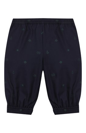 Детские хлопковые брюки GUCCI синего цвета по цене 42900 руб., арт. 600353/XWAHH | Фото 2 Детские хлопковые брюки GUCCI синего цвета, арт. 600353/XWAHH | Фото 2 (Кросс-КТ НВ: Ползунки-одежда; Ростовка одежда: 12 мес | 80 см, 18 мес | 86 см, 3 года | 98 см, 24 мес | 92 см, 36 мес | 98 см, 9 мес | 74 см)