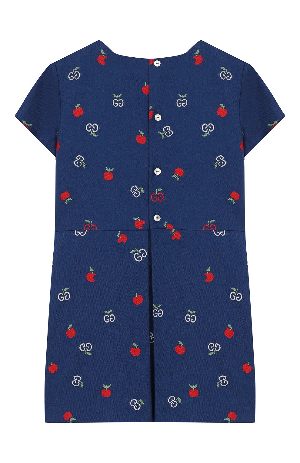 Женская хлопковое платье GUCCI синего цвета по цене 35750 руб., арт. 604090/XWAH3 | Фото 2 Женская хлопковое платье GUCCI синего цвета, арт. 604090/XWAH3 | Фото 2