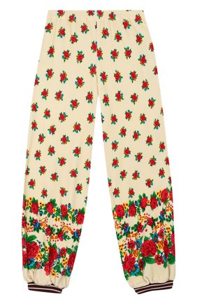 Детские хлопковые джоггеры GUCCI разноцветного цвета по цене 39350 руб., арт. 604337/XJCBI | Фото 1 Детские хлопковые джоггеры GUCCI разноцветного цвета, арт. 604337/XJCBI | Фото 1 (Материал внешний: Хлопок; Девочки Кросс-КТ: Брюки-одежда, Джоггеры-одежда; Ростовка одежда: 10 - 11 лет | 140 - 146см, 4 года | 104 см, 5 лет | 110 см, 6 лет | 116 см, 8 лет | 128 см)
