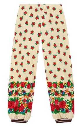Детские хлопковые джоггеры GUCCI разноцветного цвета по цене 39350 руб., арт. 604337/XJCBI | Фото 2 Детские хлопковые джоггеры GUCCI разноцветного цвета, арт. 604337/XJCBI | Фото 2 (Материал внешний: Хлопок; Девочки Кросс-КТ: Брюки-одежда, Джоггеры-одежда; Ростовка одежда: 10 - 11 лет | 140 - 146см, 4 года | 104 см, 5 лет | 110 см, 6 лет | 116 см, 8 лет | 128 см)