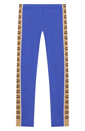 Детские хлопковые брюки GUCCI синего цвета по цене 17350 руб., арт. 607495/4K008 | Фото 1 Детские хлопковые брюки GUCCI синего цвета, арт. 607495/4K008 | Фото 1