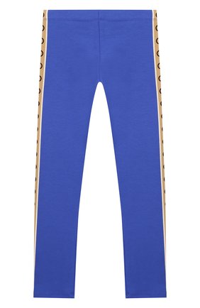 Детские хлопковые брюки GUCCI синего цвета по цене 17350 руб., арт. 607495/4K008 | Фото 2 Детские хлопковые брюки GUCCI синего цвета, арт. 607495/4K008 | Фото 2