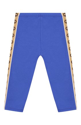 Детские хлопковые брюки GUCCI синего цвета по цене 15400 руб., арт. 607496/3K007 | Фото 2 Детские хлопковые брюки GUCCI синего цвета, арт. 607496/3K007 | Фото 2