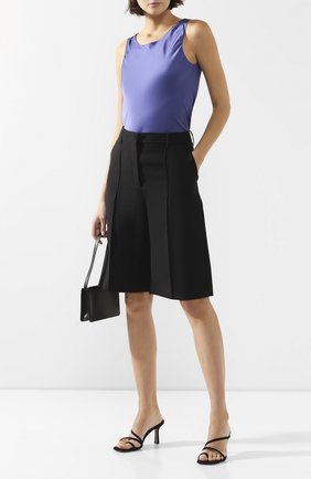Женский шелковый топ GIORGIO ARMANI синего цвета по цене 69950 руб., арт. 0SHCKZ23/TZ487 | Фото 2 Женский шелковый топ GIORGIO ARMANI синего цвета, арт. 0SHCKZ23/TZ487 | Фото 2