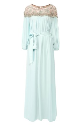 Женское шелковое платье MARCHESA синего цвета по цене 326000 руб., арт. M28703 | Фото 1 Женское шелковое платье MARCHESA синего цвета, арт. M28703 | Фото 1