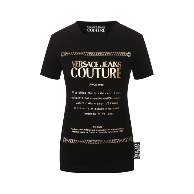 Хлопковая футболка Versace Jeans Couture 10902279