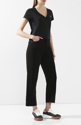 Женская хлопковая футболка POLO RALPH LAUREN черного цвета по цене 6200 руб., арт. 211810419 | Фото 2 Женская хлопковая футболка POLO RALPH LAUREN черного цвета, арт. 211810419 | Фото 2