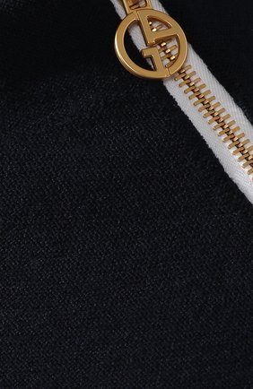 Женский шерстяной пуловер GIORGIO ARMANI черного цвета, арт. 3HAM21/AM43Z | Фото 5 (Материал внешний: Шерсть; Рукава: Короткие; Длина (для топов): Стандартные; Женское Кросс-КТ: Пуловер-одежда)