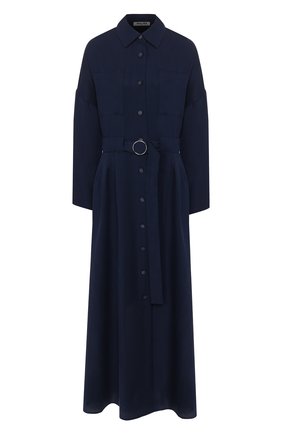 Женское хлопковое платье MAX&MOI синего цвета по цене 29950 руб., арт. E20RUSSIE | Фото 1 Женское хлопковое платье MAX&MOI синего цвета, арт. E20RUSSIE | Фото 1