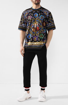 Мужской шерстяные джоггеры DOLCE & GABBANA черного цвета по цене 69950 руб., арт. GX888T/JAVTV | Фото 2 Мужской шерстяные джоггеры DOLCE & GABBANA черного цвета, арт. GX888T/JAVTV | Фото 2