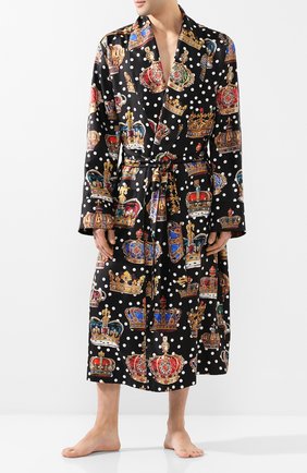 Мужской шелковый халат DOLCE & GABBANA разноцветного цвета по цене 260500 руб., арт. G0936T/HS196 | Фото 2 Мужской шелковый халат DOLCE & GABBANA разноцветного цвета, арт. G0936T/HS196 | Фото 2