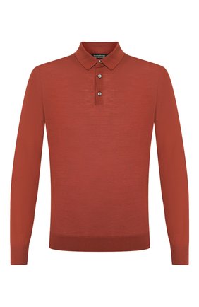 Мужское шерстяное поло ERMENEGILDO ZEGNA красного цвета по цене 55950 руб., арт. UUM00/132 | Фото 1 Мужское шерстяное поло ERMENEGILDO ZEGNA красного цвета, арт. UUM00/132 | Фото 1 (Рукава: Длинные; Материал внешний: Шерсть; Длина (для топов): Стандартные; Кросс-КТ: Трикотаж; Застежка: Пуговицы)