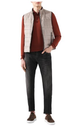 Мужское шерстяное поло ERMENEGILDO ZEGNA красного цвета по цене 55950 руб., арт. UUM00/132 | Фото 2 Мужское шерстяное поло ERMENEGILDO ZEGNA красного цвета, арт. UUM00/132 | Фото 2 (Рукава: Длинные; Материал внешний: Шерсть; Длина (для топов): Стандартные; Кросс-КТ: Трикотаж; Застежка: Пуговицы)