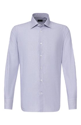 Мужская хлопковая сорочка ERMENEGILDO ZEGNA синего цвета по цене 30800 руб., арт. 701327/9MS0PA | Фото 1 Мужская хлопковая сорочка ERMENEGILDO ZEGNA синего цвета, арт. 701327/9MS0PA | Фото 1