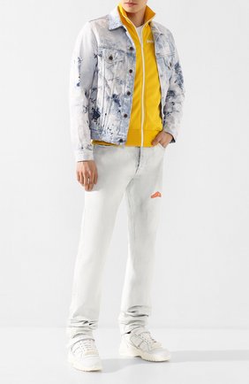 Мужская джинсовая куртка OFF-WHITE голубого цвета по цене 53600 руб., арт. 0MYE005R203860201414 | Фото 2 Мужская джинсовая куртка OFF-WHITE голубого цвета, арт. 0MYE005R203860201414 | Фото 2