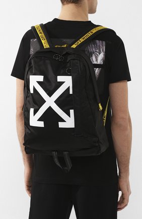 Мужской текстильный рюкзак OFF-WHITE черного цвета по цене 39950 руб., арт. 0MNB019R20E480231001 | Фото 5 Мужской текстильный рюкзак OFF-WHITE черного цвета, арт. 0MNB019R20E480231001 | Фото 5
