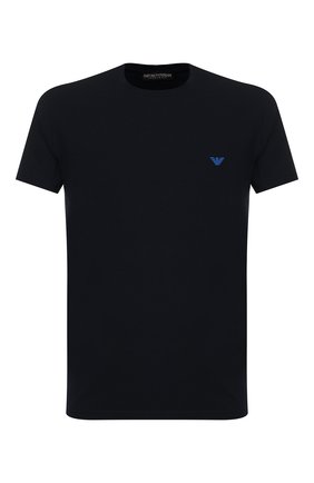Мужские хлопковая футболка EMPORIO ARMANI темно-синего цвета по цене 4765 руб., арт. 110853/0P512 | Фото 1 Мужские хлопковая футболка EMPORIO ARMANI темно-синего цвета, арт. 110853/0P512 | Фото 1