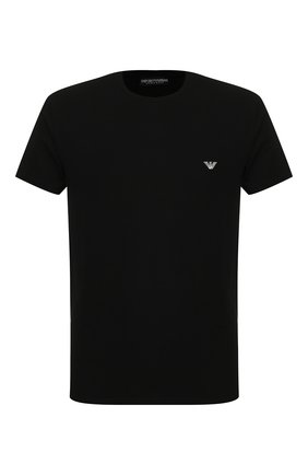 Мужские хлопковая футболка EMPORIO ARMANI черного цвета по цене 4765 руб., арт. 110853/0P512 | Фото 1 Мужские хлопковая футболка EMPORIO ARMANI черного цвета, арт. 110853/0P512 | Фото 1
