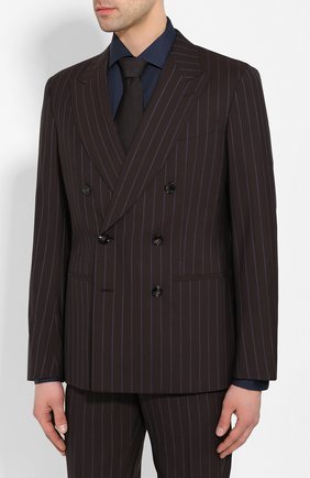 Мужской шерстяной костюм GIORGIO ARMANI коричневого цвета по цене 230500 руб., арт. 0SGAV01L/T01JG | Фото 2 Мужской шерстяной костюм GIORGIO ARMANI коричневого цвета, арт. 0SGAV01L/T01JG | Фото 2