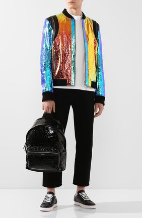Мужской кожаный рюкзак city SAINT LAURENT черного цвета по цене 103500 руб., арт. 534967/00X5F | Фото 2 Мужской кожаный рюкзак city SAINT LAURENT черного цвета, арт. 534967/00X5F | Фото 2