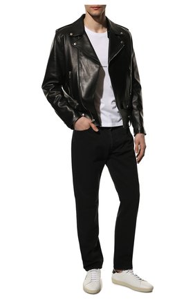 Мужские кожаные кеды court classic sl/06 SAINT LAURENT белого цвета по цене 43800 руб., арт. 610685/08G10 | Фото 2 Мужские кожаные кеды court classic sl/06 SAINT LAURENT белого цвета, арт. 610685/08G10 | Фото 2