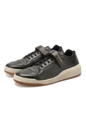 Мужские кожаные кеды sl24 SAINT LAURENT черного цвета по цене 47800 руб., арт. 602546/04L10 | Фото 1 Мужские кожаные кеды sl24 SAINT LAURENT черного цвета, арт. 602546/04L10 | Фото 1