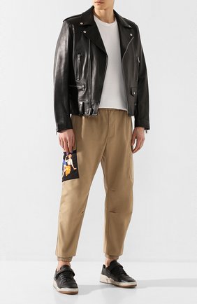 Мужские кожаные кеды sl24 SAINT LAURENT черного цвета по цене 47800 руб., арт. 602546/04L10 | Фото 2 Мужские кожаные кеды sl24 SAINT LAURENT черного цвета, арт. 602546/04L10 | Фото 2