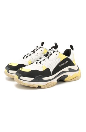 Мужские комбинированные кроссовки triple s BALENCIAGA желтого цвета по цене 75300 руб., арт. 536737/W090M | Фото 1 Мужские комбинированные кроссовки triple s BALENCIAGA желтого цвета, арт. 536737/W090M | Фото 1