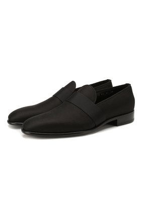 Мужские текстильные лоферы SANTONI черного цвета по цене 56050 руб., арт. MCNM15366BB3JBDWN01 | Фото 1 Мужские текстильные лоферы SANTONI черного цвета, арт. MCNM15366BB3JBDWN01 | Фото 1