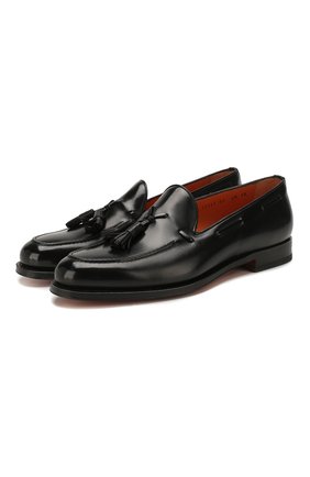 Мужские кожаные лоферы SANTONI черного цвета по цене 57000 руб., арт. MCCL17111RB2I0BRN01 | Фото 1 Мужские кожаные лоферы SANTONI черного цвета, арт. MCCL17111RB2I0BRN01 | Фото 1
