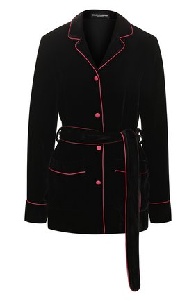 Женская бархатная рубашка DOLCE & GABBANA черного цвета по цене 145500 руб., арт. F5I89T/FUVKQ | Фото 1 Женская бархатная рубашка DOLCE & GABBANA черного цвета, арт. F5I89T/FUVKQ | Фото 1