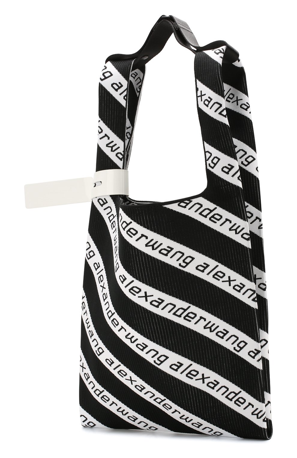 Женский сумка-шопер ALEXANDER WANG черно-белого цвета по цене 34450 руб., арт. 20C120R239 | Фото 3 Женский сумка-шопер ALEXANDER WANG черно-белого цвета, арт. 20C120R239 | Фото 3