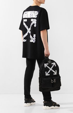 Мужской текстильный рюкзак OFF-WHITE черного цвета по цене 48400 руб., арт. 0MNB003S20E480031088 | Фото 2 Мужской текстильный рюкзак OFF-WHITE черного цвета, арт. 0MNB003S20E480031088 | Фото 2