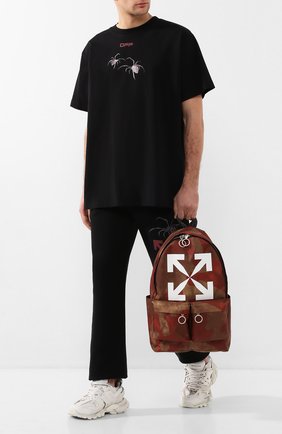 Мужской текстильный рюкзак OFF-WHITE коричневого цвета по цене 49950 руб., арт. 0MNB003S205210259901 | Фото 2 Мужской текстильный рюкзак OFF-WHITE коричневого цвета, арт. 0MNB003S205210259901 | Фото 2