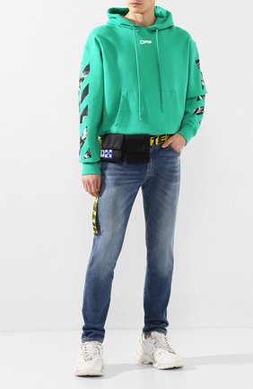 Мужская текстильная поясная сумка OFF-WHITE черного цвета по цене 43200 руб., арт. 0MKN012S20H590411060 | Фото 2 Мужская текстильная поясная сумка OFF-WHITE черного цвета, арт. 0MKN012S20H590411060 | Фото 2 (Ремень/цепочка: На ремешке; Материал: Текстиль; Размер: mini)