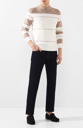 Мужские замшевые лоферы SALVATORE FERRAGAMO темно-синего цвета по цене 49950 руб., арт. Z-07231893E | Фото 2 Мужские замшевые лоферы SALVATORE FERRAGAMO темно-синего цвета, арт. Z-07231893E | Фото 2