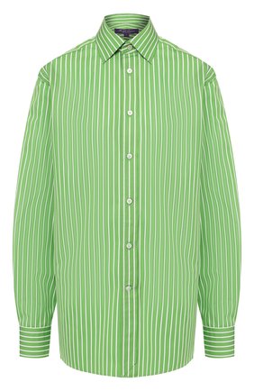 Женская хлопковая блузка RALPH LAUREN зеленого цвета по цене 66000 руб., арт. 290794255 | Фото 1 Женская хлопковая блузка RALPH LAUREN зеленого цвета, арт. 290794255 | Фото 1
