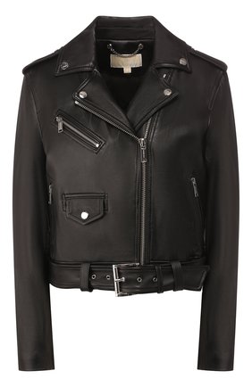 Женская кожаная куртка MICHAEL MICHAEL KORS черного цвета по цене 62250 руб., арт. MH82HYG8FX | Фото 1 Женская кожаная куртка MICHAEL MICHAEL KORS черного цвета, арт. MH82HYG8FX | Фото 1