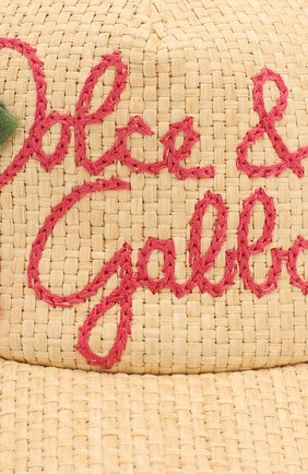 Детская бейсболка DOLCE & GABBANA бежевого цвета по цене 47850 руб., арт. LBJH52/G7VXB | Фото 3 Детская бейсболка DOLCE & GABBANA бежевого цвета, арт. LBJH52/G7VXB | Фото 3 (Материал: Текстиль, Вискоза; Региональные ограничения белый список (Axapta Mercury): RU)